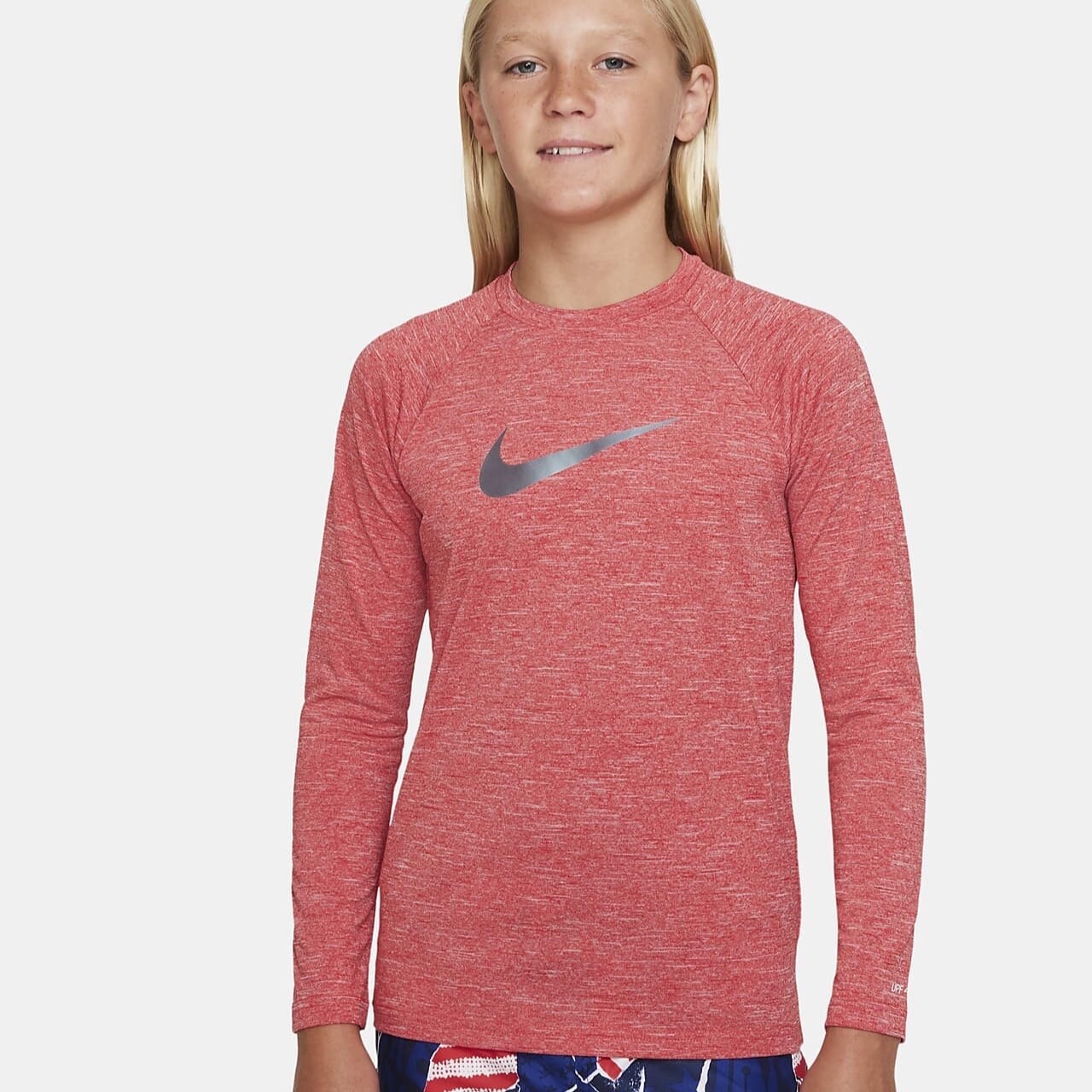Camisa Nike Swim Heather Hydroguard Infantil SP22