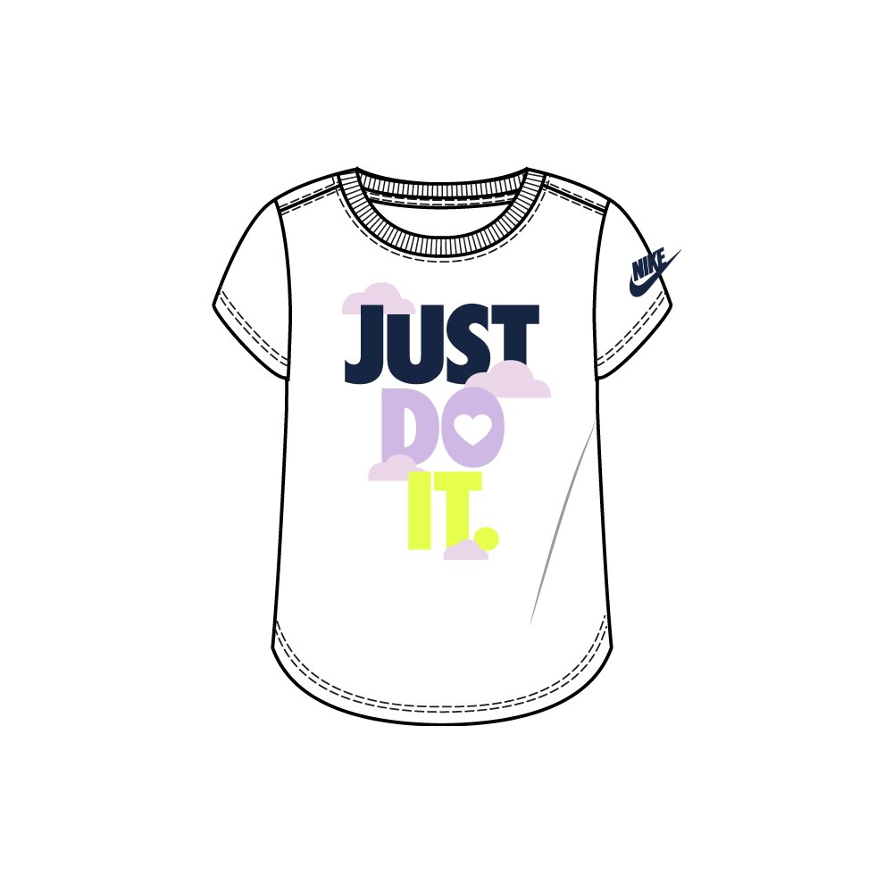 Camiseta Nike Kids Sweet Swoosh Just Do It Girls 4-7A SP24